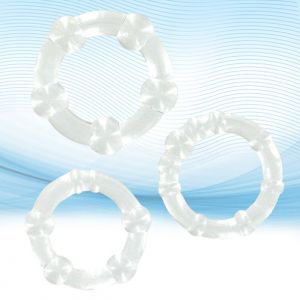 XLsucker - Trzy pierścienie na penisa - Beaded Cockrings