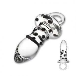 Szklany plug analny - Glas Pacifier Glass Butt Plug